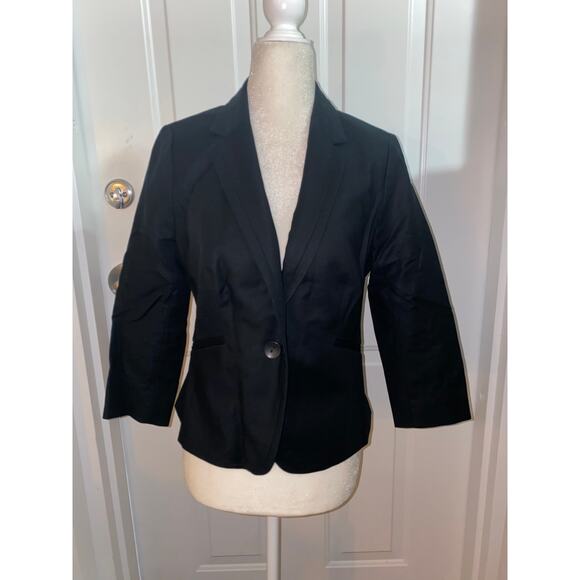 The Limited Black Button Blazer Jacket Career Professional Petite S Small - Picture 1 of 6